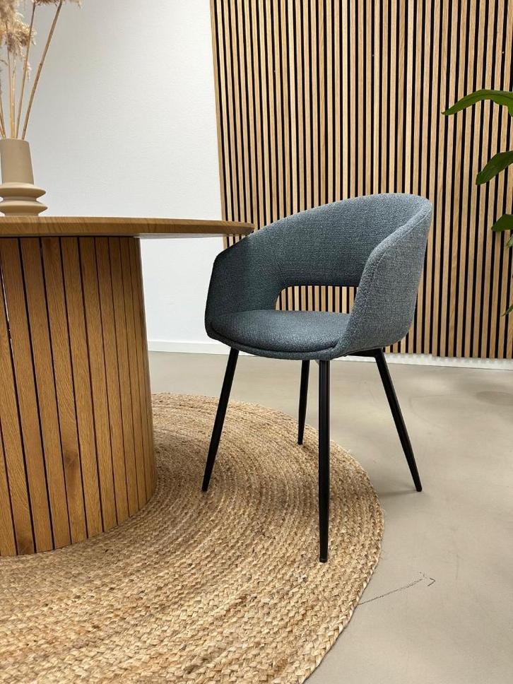 Kick Dean Eetkamerstoel Blauw - Set van 6 - Nieuw in doos, Huis en Inrichting, Stoelen, Nieuw, Vijf, Zes of meer stoelen, Stof