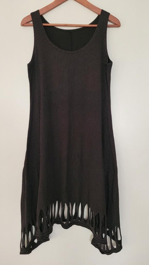 Zwart mouwloos jurkje BORIS - Mt L/XL, Zwart, Maat 42/44 (L), Ophalen of Verzenden, BORIS