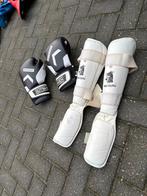 Bokshandschoenen 16 oz en scheenbeschermers maat L, Overige, Scheembeschermers, Maat L, Ophalen of Verzenden