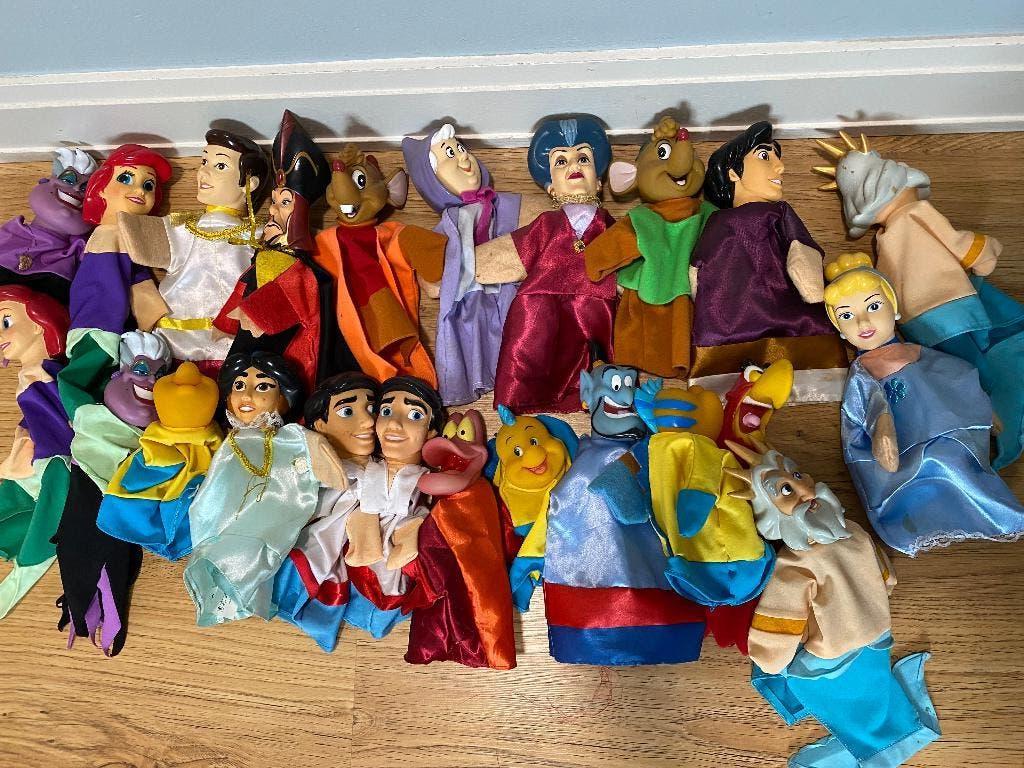 22 handpoppen Disney, Ophalen, Overige figuren, Beeldje of Figuurtje