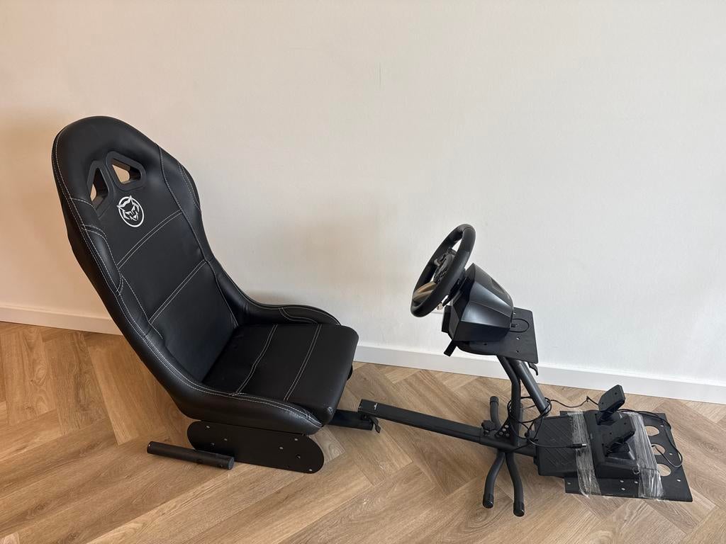PlayStation stoel met stuur en pedalen, Ophalen of Verzenden, Zo goed als nieuw, Playseat of Racestoel, PlayStation 4
