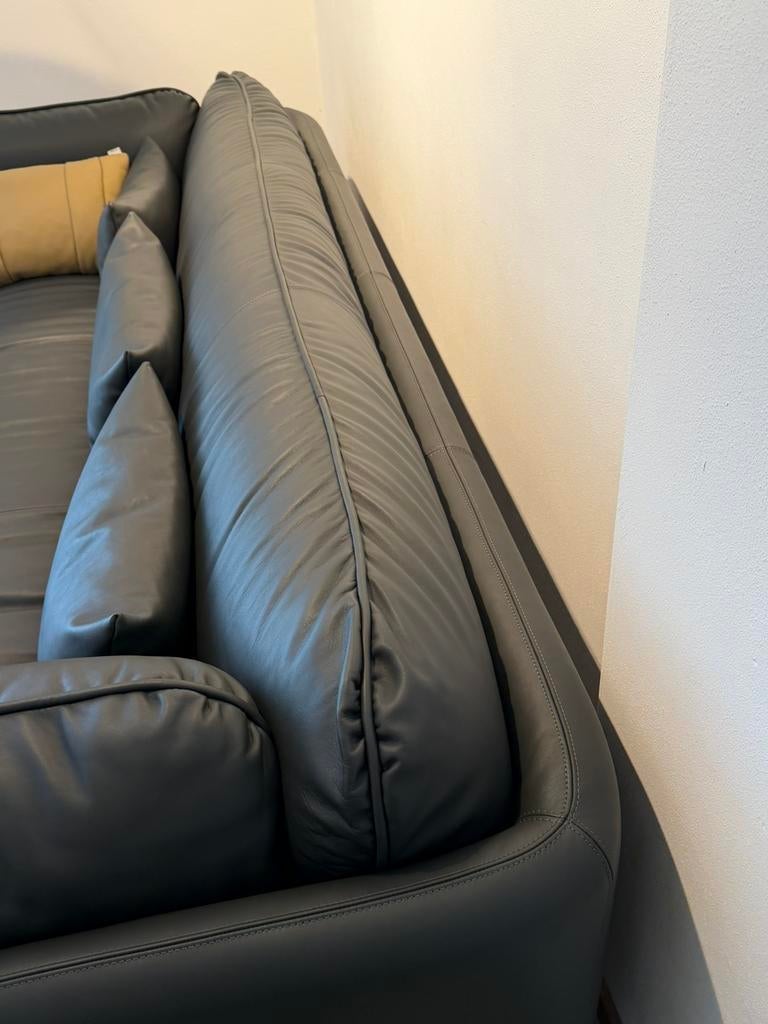 Leolux Lunetta bank 3,5 zits in Noli leder! NIEUW, Ophalen, Nieuw, 75 tot 100 cm, Leer