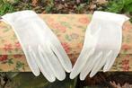 Dames handschoenen - transparant wit - maat 7,5 - vintage, Ophalen of Verzenden, Dames