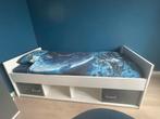 Eenpersoonsbed met kledingkast - Wit/Antraciet, Ophalen, Gebruikt, 90 cm, Eenpersoons
