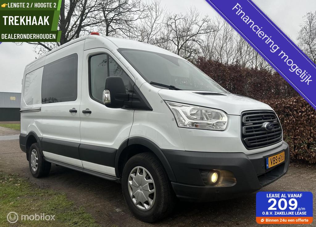 Ford Transit 350 L2H2 2.0 TDCI 131PK Euro6 trekhaak Trend, Achterwielaandrijving, 4 cilinders, Wit, Origineel Nederlands