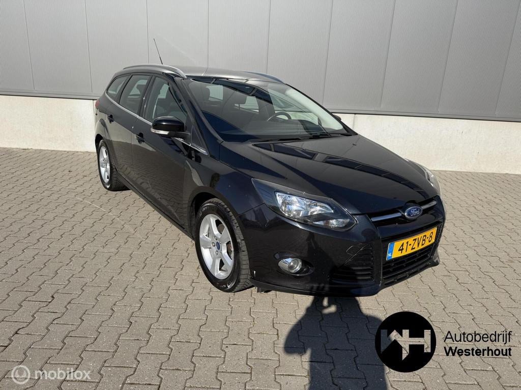 Ford Focus Wagon 1.0 EcoBoost Titanium|NWE APK|KEYLESS|NAVI, Euro 5, 125 pk, Gebruikt, Zwart