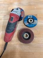 Haakse slijper / slijptol met 10 schijven, Ophalen of Verzenden, Gebruikt, Minder dan 700 watt, Haakse handslijpmachine