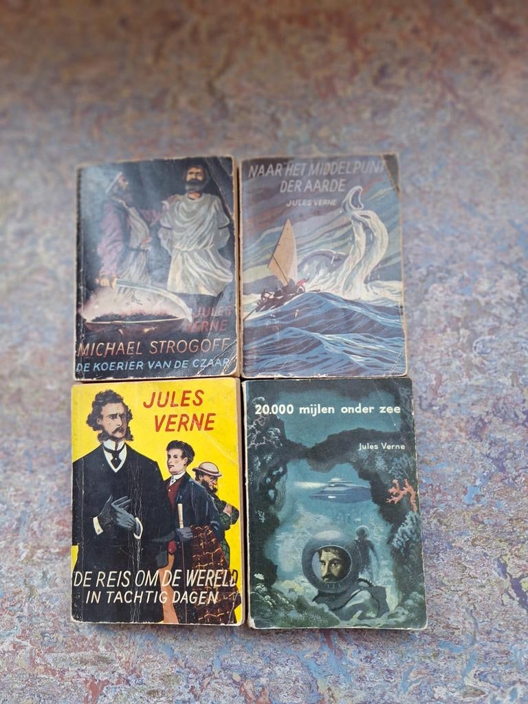 Jules Verne boeken set van 4, Boeken, Ophalen of Verzenden, Gelezen