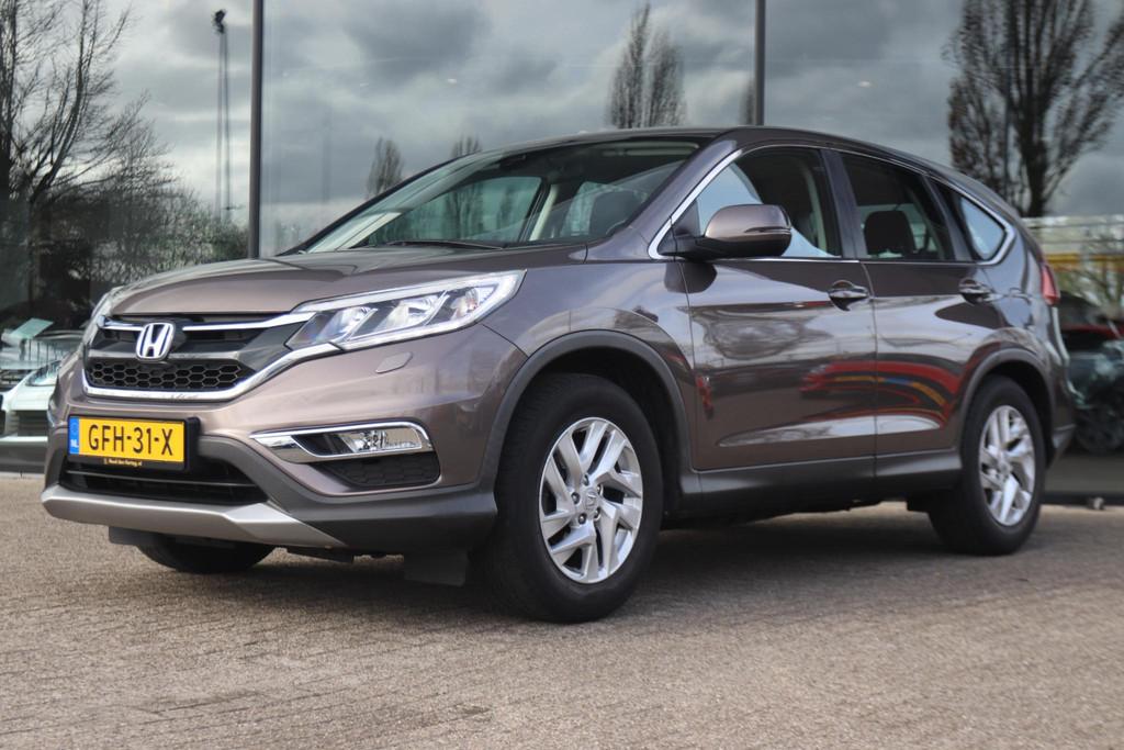 HONDA CR-V 2.0 ELEGANCE | TREKHAAK | LEDER | STOELVERW. | CR, Auto's, Honda, Voorwielaandrijving, Stof, Gebruikt, Euro 6