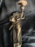 antieke bronzen wandkandelaar, Ophalen of Verzenden, Koper of Brons