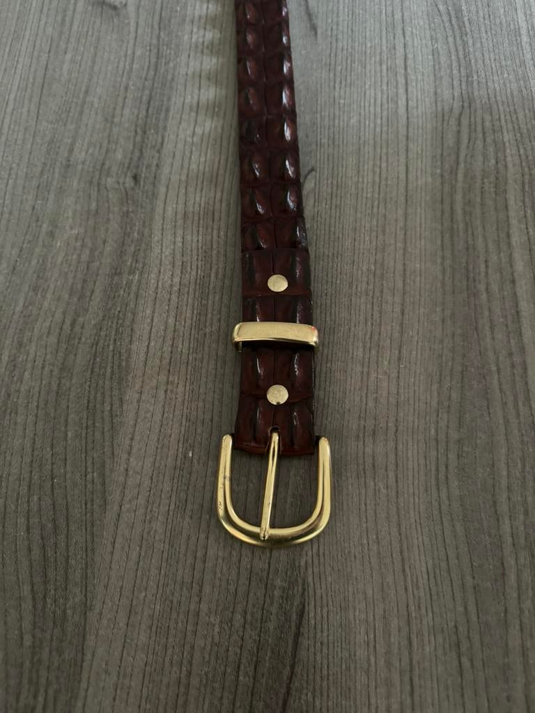 Luxe riem krokodillen leer., Ophalen of Verzenden, Zo goed als nieuw, Zwart