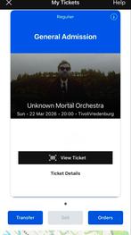 🎫 Unknown Mortal Orchestra Ticket (Utrecht), Tickets en Kaartjes, Eén persoon