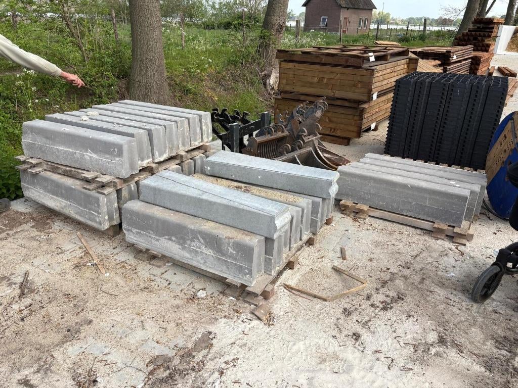 Trottoirbanden 15x25, Tuin en Terras, Tegels en Klinkers, Ophalen, Nieuw, Beton, Overige typen