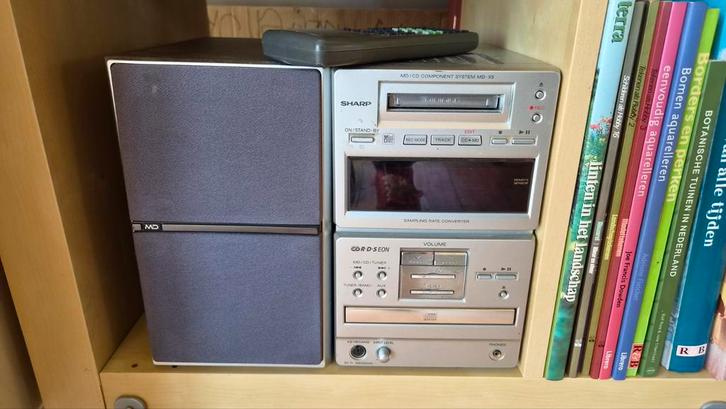 Sharp MD-MS702 MD/CD Component Systeem met Speakers, Audio, Tv en Foto, Stereo-sets, Gebruikt, Cd-speler, Tuner of Radio, Speakers