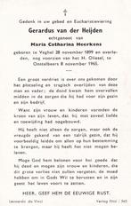 Heijden Gerardus 1899 Veghel 1965 Oostelbeers, Verzamelen, Ophalen of Verzenden, Bidprentje