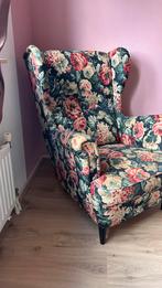 IKEA fauteuil met bloemenprint, Huis en Inrichting, Fauteuils, Ophalen, Gebruikt, Stof, 75 tot 100 cm