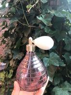 Vintage parfumfles parfumverstuiver paars glas handmade, Verzamelen, Parfumverzamelingen, Ophalen of Verzenden, Gebruikt, Parfumfles