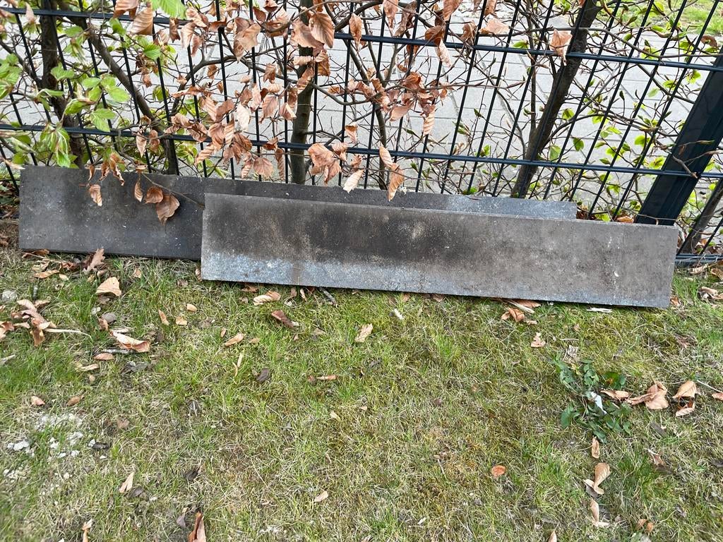 Twee antraciet opsluitbanden, Ophalen, Gebruikt, Overige typen, Minder dan 5 m²