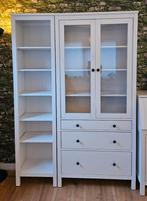Ikea Hemnes vitrinekast, volledig wit, Ophalen, Gebruikt, Met deur(en), Scandinavisch