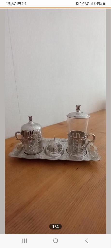 Orgineel nieuw Turks koffiesetje, Ophalen of Verzenden, Nieuw, Overige materialen