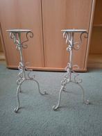 Tww ijzeren vintage brocante kandelaars, Ophalen of Verzenden, Overige materialen