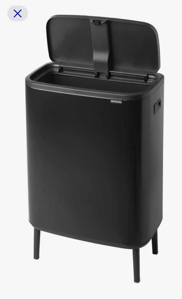 Brabantia Bo Touch Bin Hi 60L - Nieuw in doos prullenbak, Zwart, Nieuw, Ophalen of Verzenden, Metaal