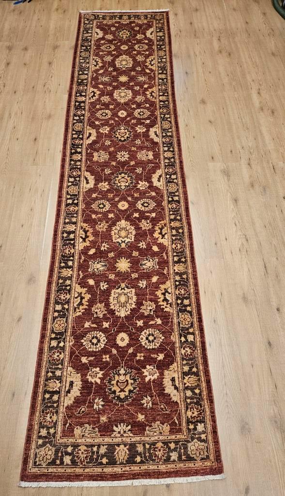 Handgeknoopt oosters wollen tapijt loper ziegler 346x76, Huis en Inrichting, Stoffering | Tapijten en Kleden, Nieuw, 50 tot 100 cm