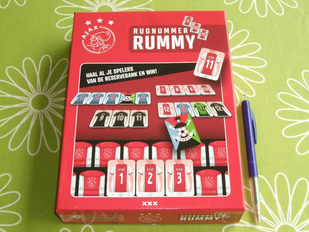 Ajax Rugnummer Rummy, Een of twee spelers, Ophalen of Verzenden, Zo goed als nieuw