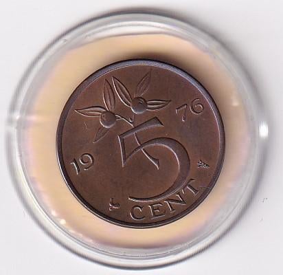 5 Cent 1976 Prachtig Netjes met Diverse Muntkleuren, Verzenden, Koningin Juliana, 5 cent, Losse munt