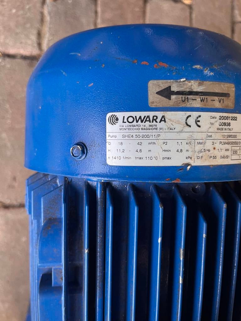 Lowara Irrigatiepomp 11 kW - 18-42 m³/uur, Ophalen, Gebruikt, Elektrisch, Beregeningspomp