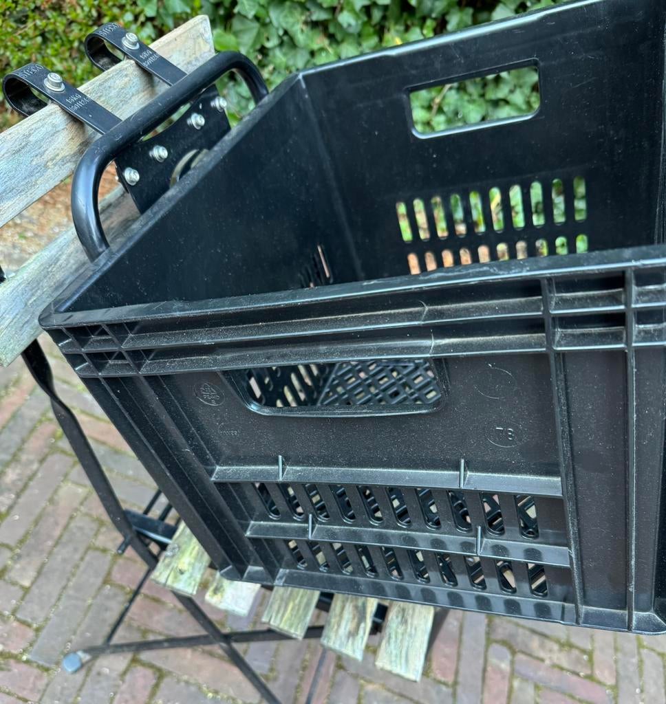 Transportrek met krat (Steco), Fietsen en Brommers, Ophalen, Zo goed als nieuw
