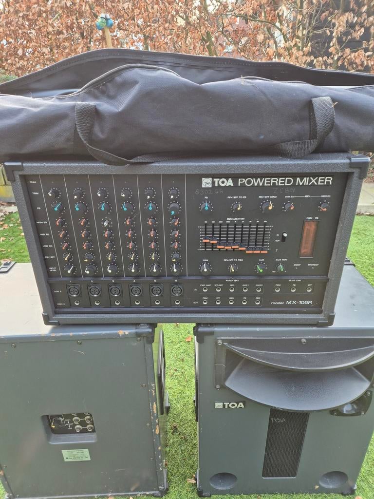 TOA MX106R & 2 SD30 luidsprekers, Ophalen of Verzenden, Gebruikt, 120 watt of meer, Overige merken