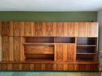 Vintage Bartels Wandmeubel - Rosewood Fineer - Mid-Century, Ophalen, Gebruikt, 300 cm of meer, Met lade(s)