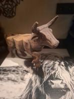 Houten Stier Decoratie, Huis en Inrichting, Ophalen of Verzenden, Zo goed als nieuw