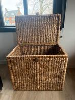 Grote rieten opbergmand met deksel, Ophalen, Overige materialen, Minder dan 50 cm, Gebruikt