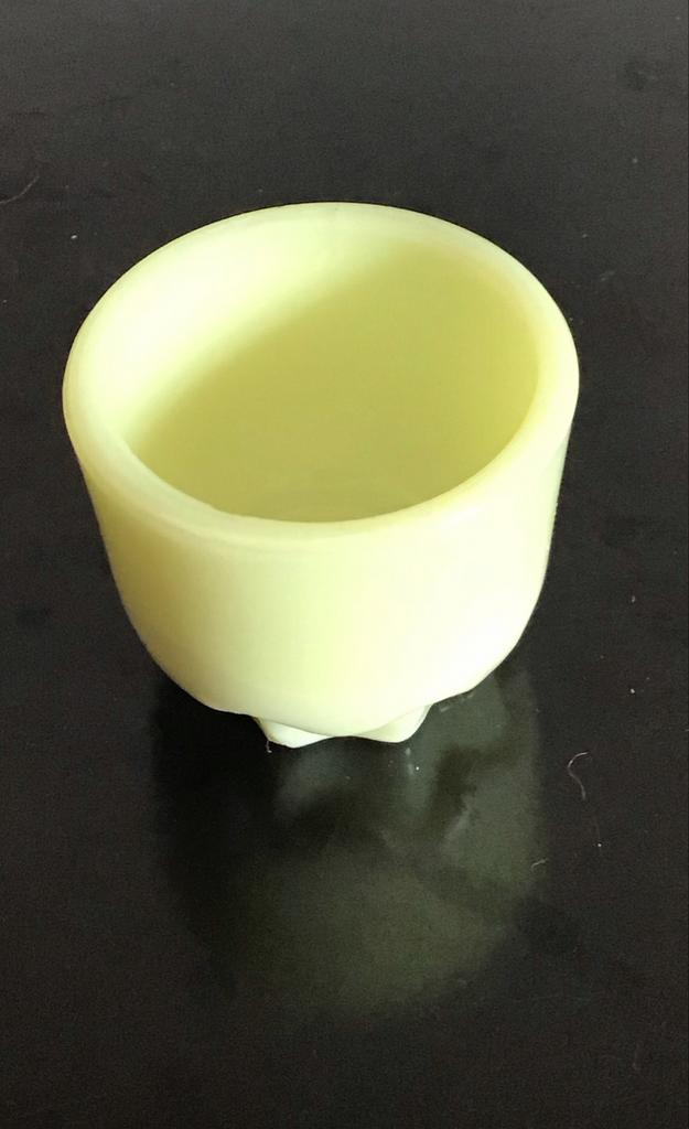 Gele COLOPAL eierdop van A.D. Copier, Glasfabriek Leerdam, Ophalen of Verzenden