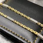 14 karaat gouden ketting koningsketting nieuw, Sieraden, Tassen en Uiterlijk, Kettingen, Ophalen of Verzenden, Zo goed als nieuw