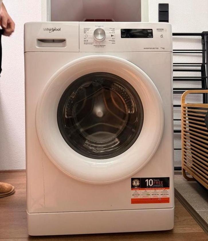 Whirpool wasmachine, Witgoed en Apparatuur, Wasmachines, Zo goed als nieuw, 8 tot 10 kg, 85 tot 90 cm, 1600 toeren of meer, Ophalen