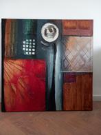 Warme abstracte schilderijen, 2 stuks, Veltkamp., Ophalen
