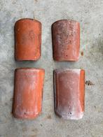 4 nogvorsten, schaaltjes. Oude holle Hollandse dakpan, Steen of Klei, Zwart, Zo goed als nieuw, 15 m² of meer