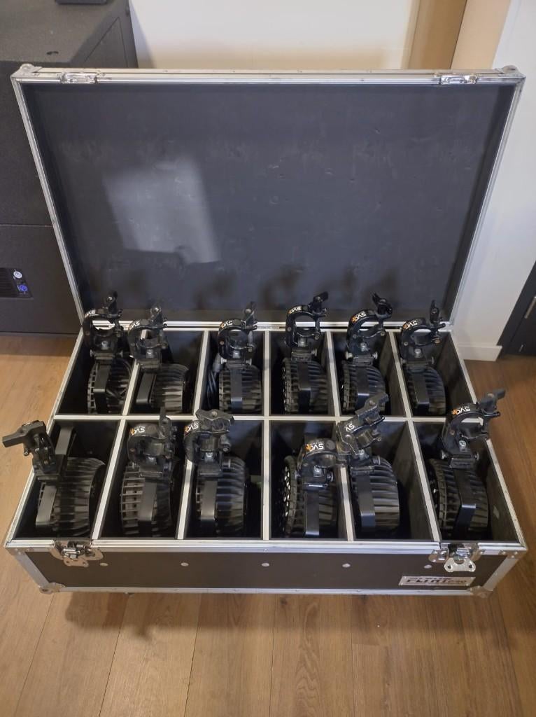Flightcase met 12 ledparren, Ophalen of Verzenden, Gebruikt, Licht, Geluidgestuurd
