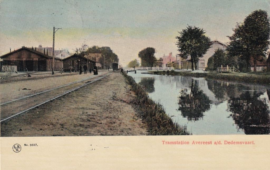 Avereest, Dedemsvaart, Station., Verzenden, Voor 1920, Gelopen, Overijssel