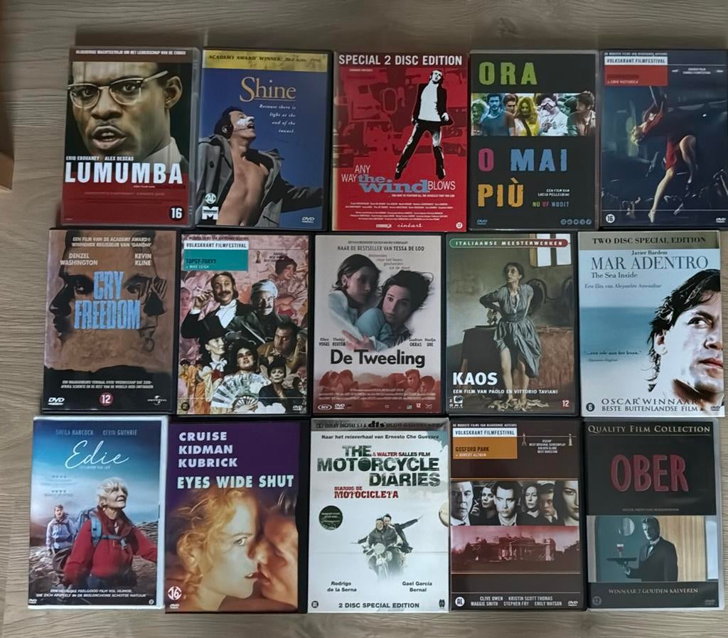 15 arthouse DVDs, Cd's en Dvd's, Dvd's | Filmhuis, Gebruikt, Overige gebieden, Vanaf 16 jaar, Ophalen of Verzenden