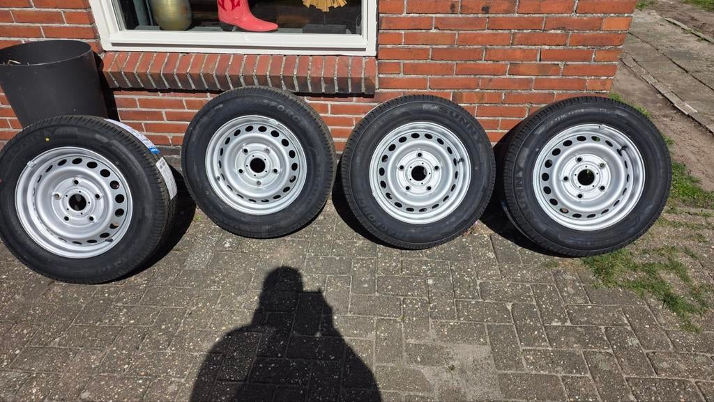 Stalen velgen met banden, Auto-onderdelen, Banden en Velgen, 16 inch, Banden en Velgen, Nieuw, Ophalen of Verzenden