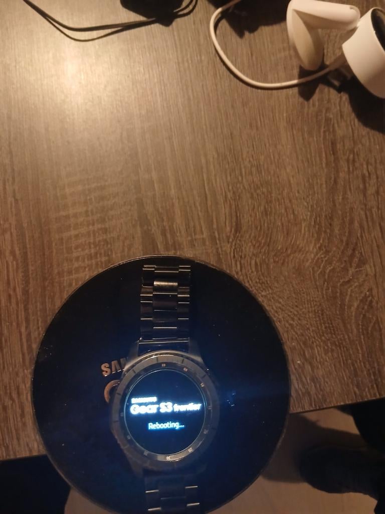 Samsung Gear S3 Frontier - Compleet met leren bandje, Ophalen, Gebruikt, Zwart, Samsung