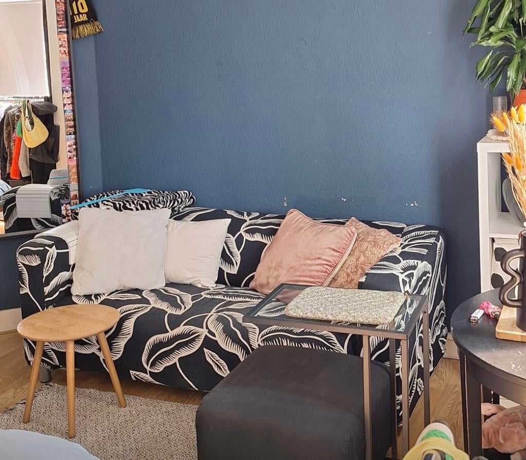 Gratis IKEA Klippan bank unieke hoes, kan in delen, Ophalen, Gebruikt, 150 tot 200 cm, Tweepersoons