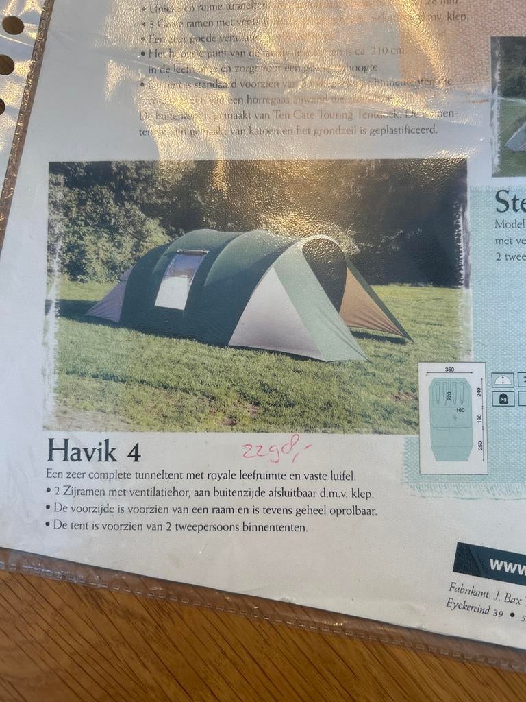 Falco Havik 4 tunneltent - lichtgewicht met Ten Cate doek, Caravans en Kamperen, Ophalen, Zo goed als nieuw, Tot en met 4