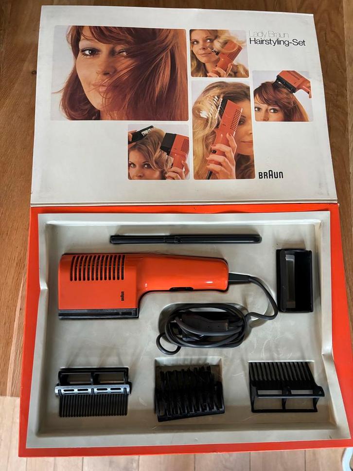 Braun jaren 70 hairstyling set- zo goed als nieuw!, Verzamelen, Overige Verzamelen, Ophalen
