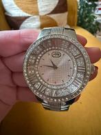 Marc Ecko horloge zilver kleur stainless steel met strass, Overige merken, Staal, Ophalen of Verzenden, Zo goed als nieuw
