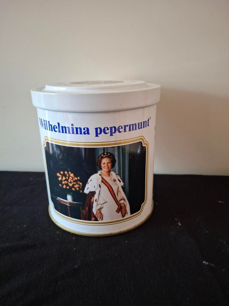Wilhemina pepermunt blik, Verzamelen, Blikken, Ophalen of Verzenden, Gebruikt, Overige